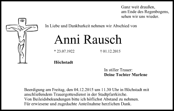 Anzeige von Anni Rausch von MGO