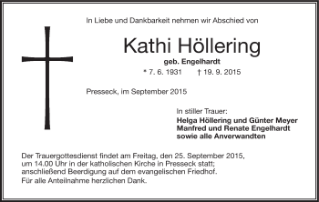 Anzeige von Kathi Höllering von MGO