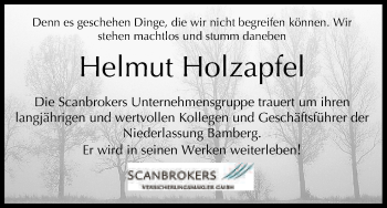 Anzeige von Helmut Holzapfel von MGO