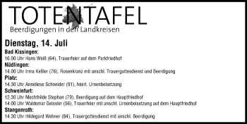 Anzeige von Hans Weiß von MGO