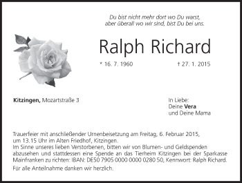 Anzeige von Ralph Richard von MGO