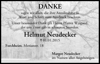 Anzeige von Helmut Neudecker von MGO