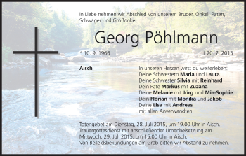 Anzeige von Georg Pöhlmann von MGO