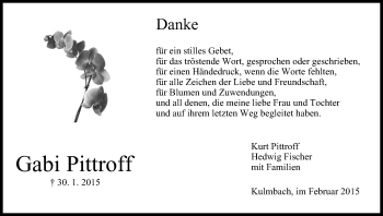 Anzeige von Gabi Pittroff von MGO