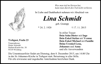 Anzeige von Lina Schmidt von MGO