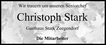 Anzeige von Christoph Stark von MGO