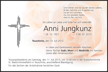 Anzeige von Anni Jungkunz von MGO