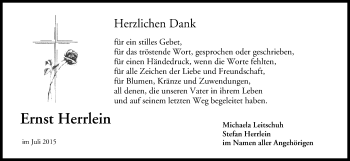 Anzeige von Ernst Herrlein von MGO