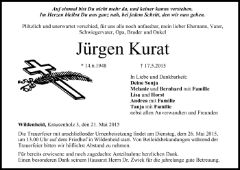 Anzeige von Jürgen Kurat von MGO