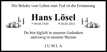 Anzeige von Hans Lösel von MGO
