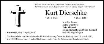 Anzeige von Kurt Dierschke von MGO
