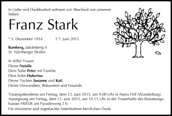 Anzeige von Franz Stark von MGO