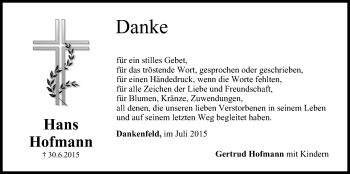 Anzeige von Hans Hofmann von MGO