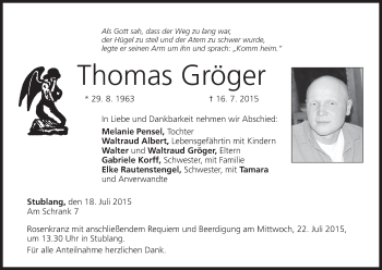 Anzeige von Thomas Gröger von MGO