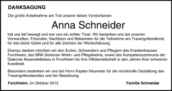 Anzeige von Anna Schneider von MGO