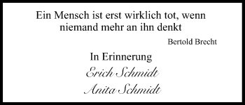 Anzeige von In Erinnerung Schmidt von MGO