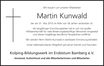 Anzeige von Martin Kunwald von MGO