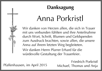 Anzeige von Anna Porkristl von MGO