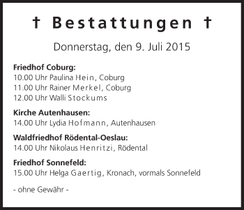 Anzeige von Walli Stockums von MGO
