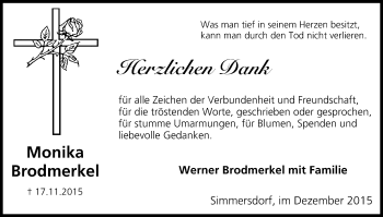 Anzeige von Monika Brodmerkel von MGO