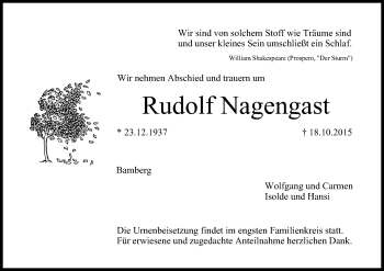 Anzeige von Rudolf Nagengast von MGO