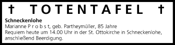 Anzeige von Totentafel 22.05.2015 von MGO