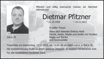Anzeige von Dietmar Pfitzner von MGO