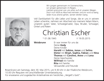 Anzeige von Christian Escher von MGO