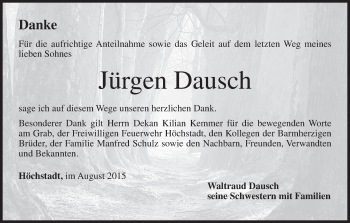 Anzeige von Jürgen Dausch von MGO