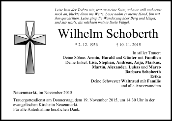 Anzeige von Wilhelm Schoberth von MGO