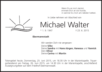 Anzeige von Michael Walter von MGO