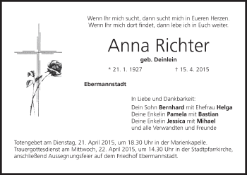 Anzeige von Anna Richter von MGO