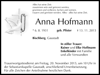 Anzeige von Anna Hofmann von MGO