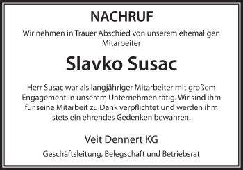 Anzeige von Slavko Susac von MGO