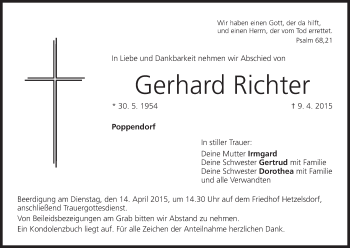 Anzeige von Gerhard Richter von MGO