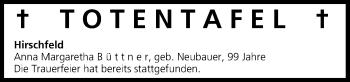 Anzeige von Totentafel vom 19.09.2015 von MGO