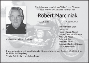 Anzeige von Robert Marciniak von MGO