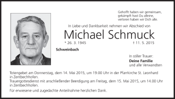 Anzeige von Michael Schmuck von MGO