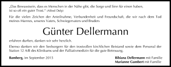 Anzeige von Günter Dellermann von MGO