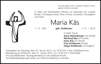 Anzeige von Maria Käs von MGO