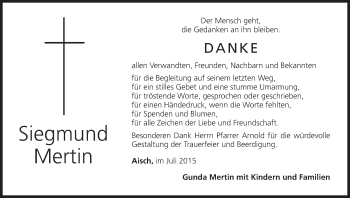 Anzeige von Siegmund Mertin von MGO