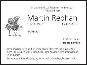 Anzeige von Martin Rebhan von MGO
