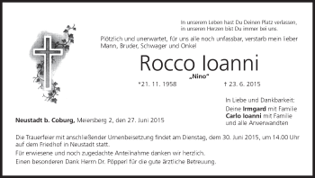 Anzeige von Rocco loanni von MGO