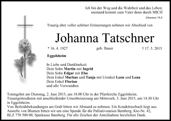 Anzeige von Johanna Tatschner von MGO