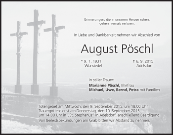 Anzeige von August Pöschl von MGO