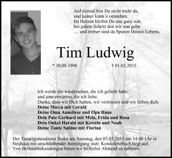 Anzeige von Tim Ludwig von MGO