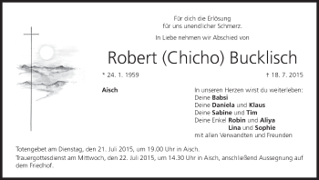 Anzeige von Robert Bucklisch von MGO