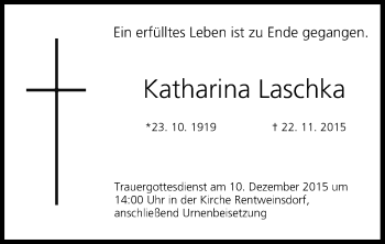 Anzeige von Katharina Laschka von MGO