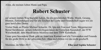 Anzeige von Robert Schuster von MGO