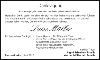 Anzeige von Luise Müller von MGO